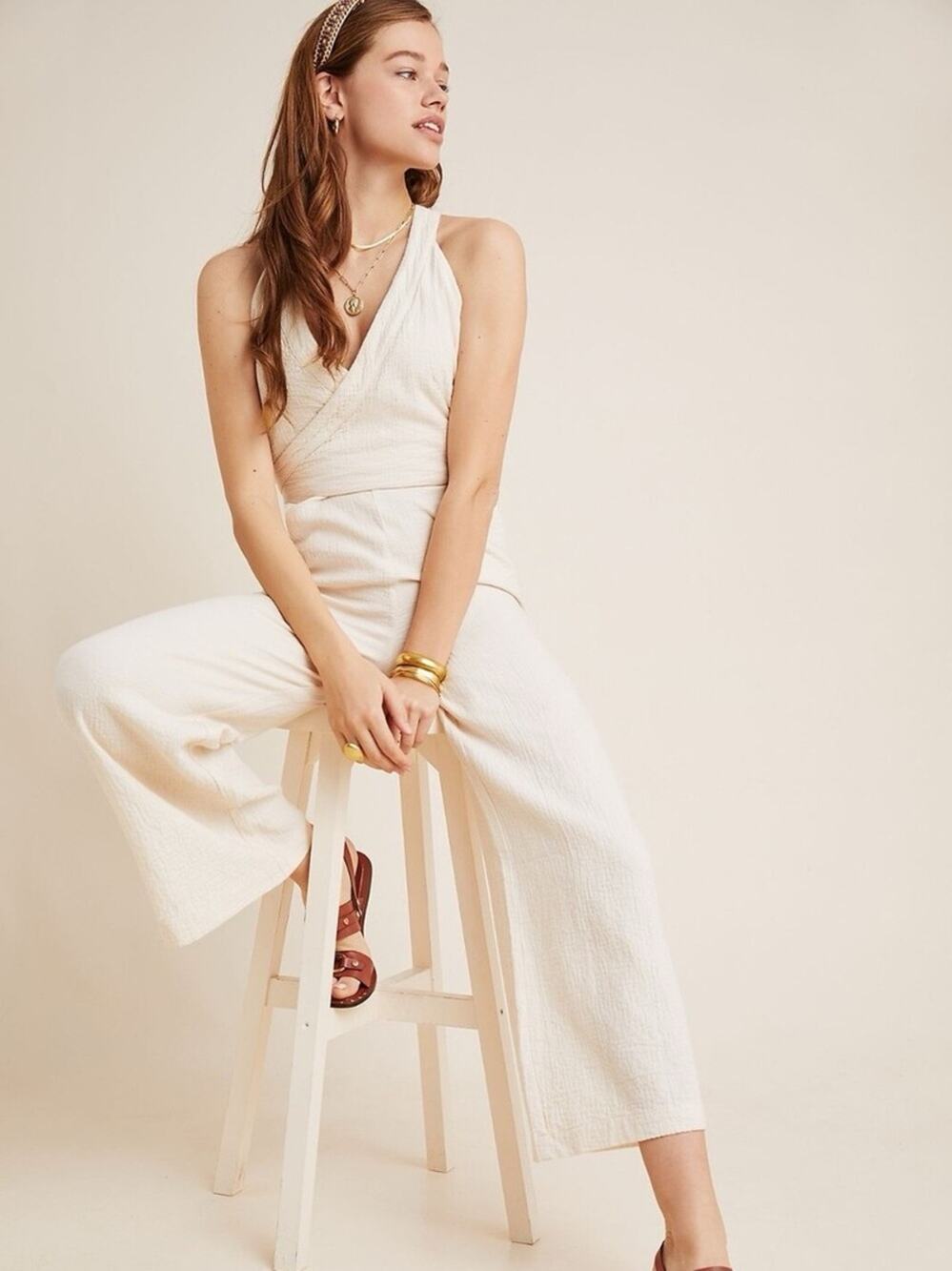 By Anthropologie Demi Textured Jumpsuit Size 4